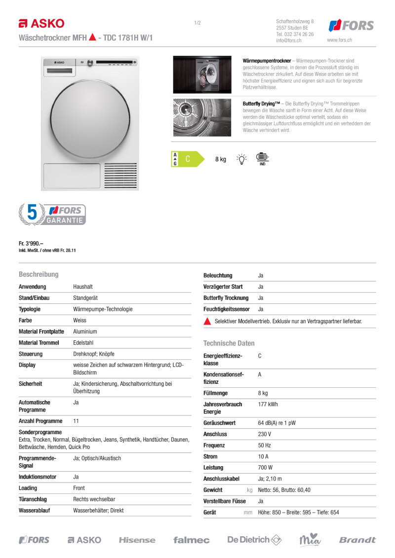 Datenblatt TDC1781H.W-1
